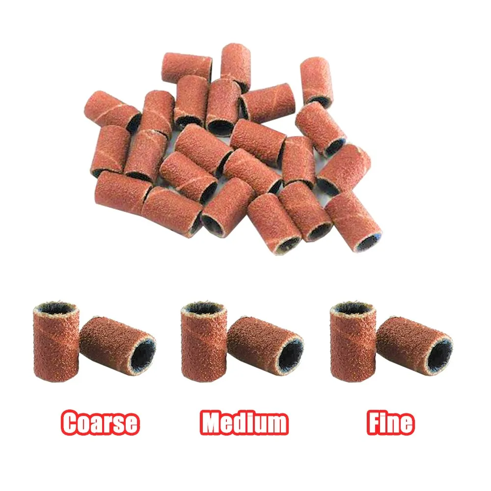 manicure set drill bits sanding bands caps with strong grinding ability, Brown;green;white
manicure set drill bits sanding bands caps with strong grinding ability, Brown;green;white