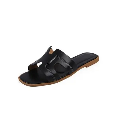 Fashion Shoes PU Flat Ladies Sandals Wholesale Beach Slide Slippers For Women, Black
Fashion Shoes PU Flat Ladies Sandals Wholesale Beach Slide Slippers For Women, Black
