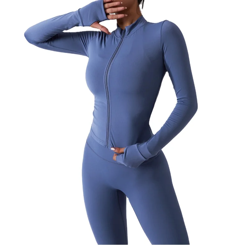 Breathable Quick-Drying Long-Sleeved Yoga Clothing Women's Nude Colors Fitness Jacket Training Outerwear Zipper Sports Top
Breathable Quick-Drying Long-Sleeved Yoga Clothing Women's Nude Colors Fitness Jacket Training Outerwear Zipper Sports Top