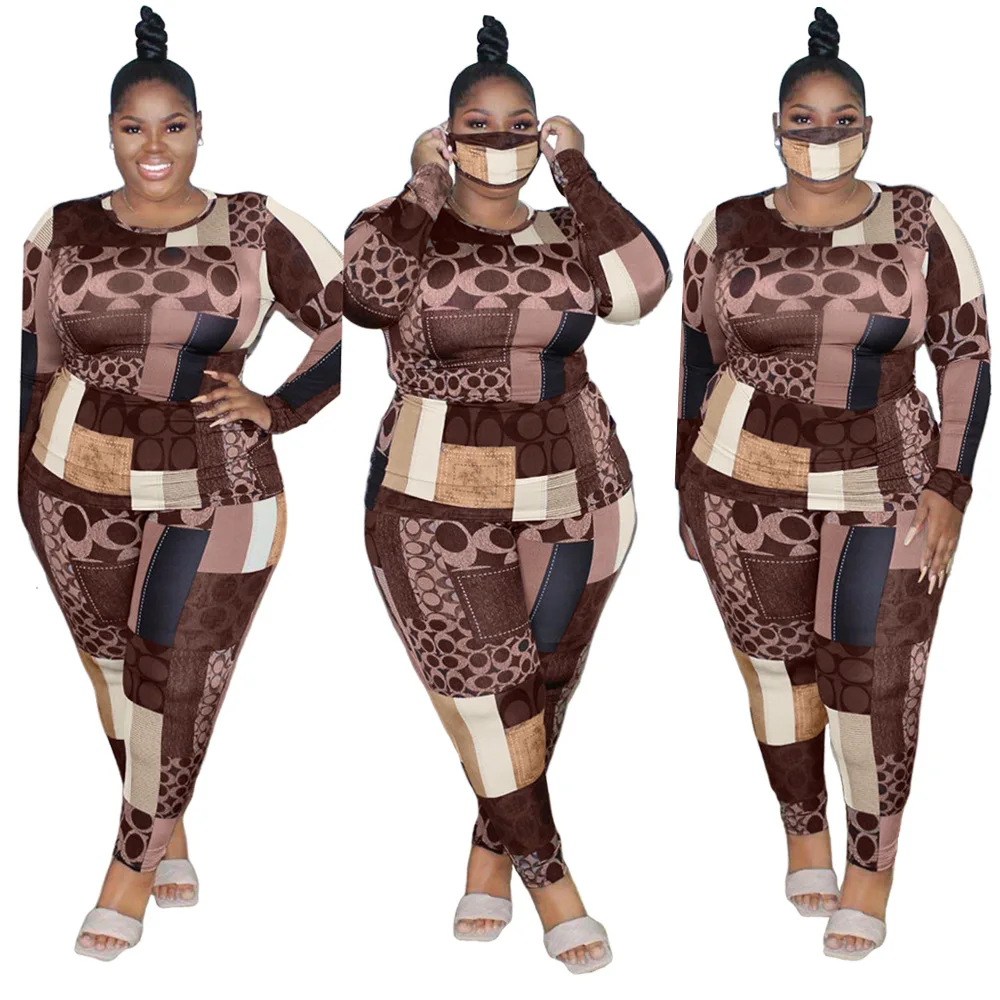 Fat Ladies Casual Geometric Printed Patchwork Long Sleeve Women Plus Size Sets Clothes, 1 color
Fat Ladies Casual Geometric Printed Patchwork Long Sleeve Women Plus Size Sets Clothes, 1 color