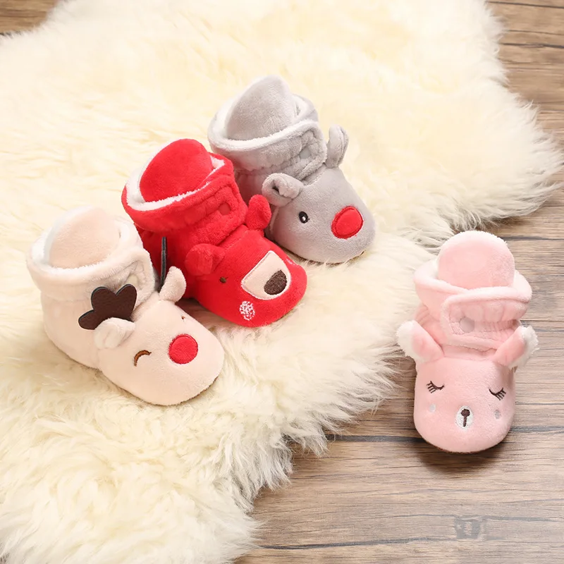 Winter New arrival high quality cute cartoon warm boots add plush baby walking boots for boys and girls details