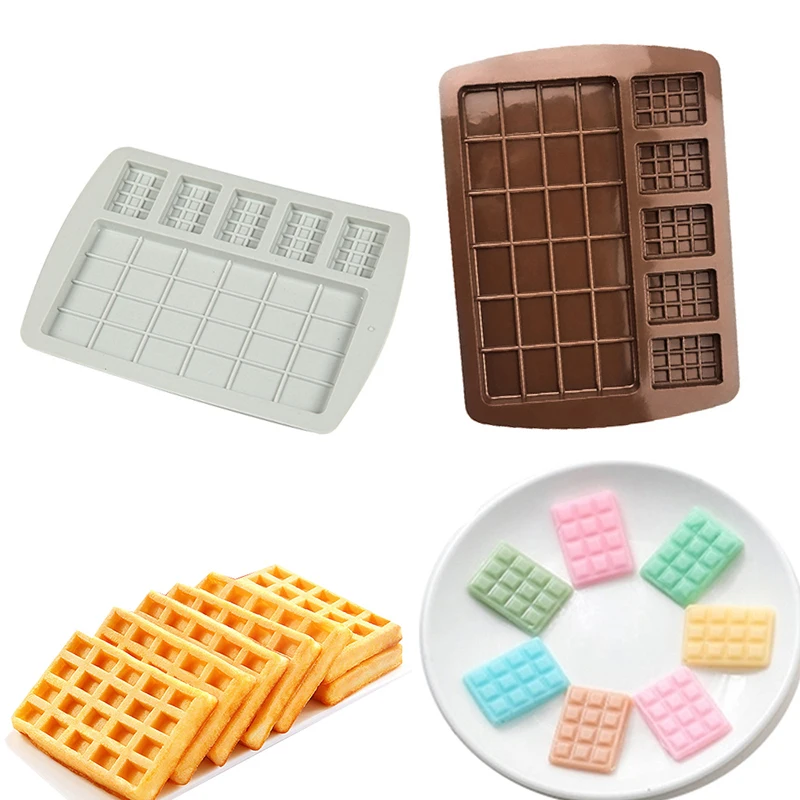 2 Sizes Silicone Waffle Mold Chocolate Mold Fondant Patisserie Candy Bar Mould Cake Mode Decoration Kitchen Baking Accessories, Grey/brown
2 Sizes Silicone Waffle Mold Chocolate Mold Fondant Patisserie Candy Bar Mould Cake Mode Decoration Kitchen Baking Accessories, Grey/brown
