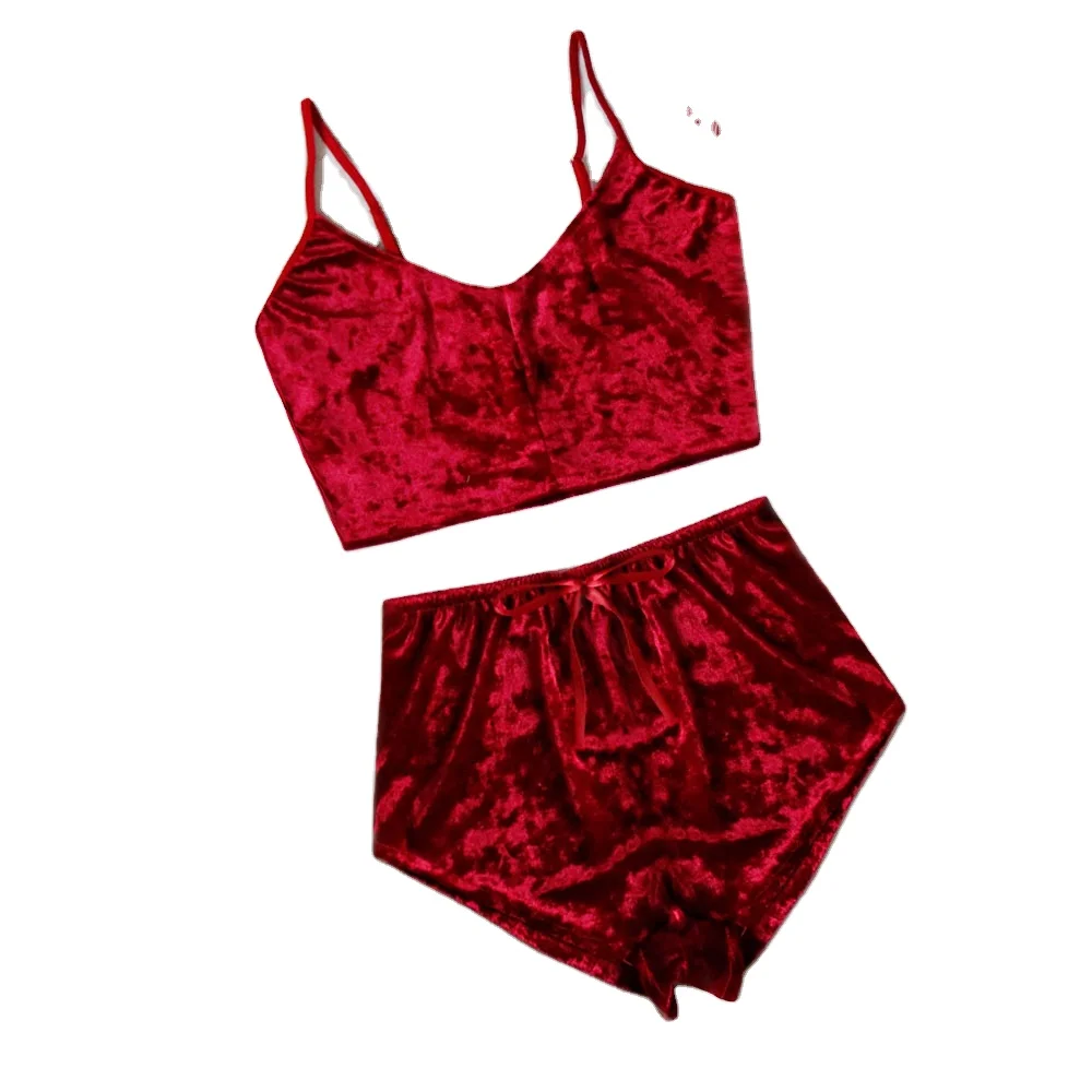 Summer 2021 women clothing latest ladies pajamas lounge wear women lingerie set women's velvet sleepwear 
Summer 2021 women clothing latest ladies pajamas lounge wear women lingerie set women's velvet sleepwear