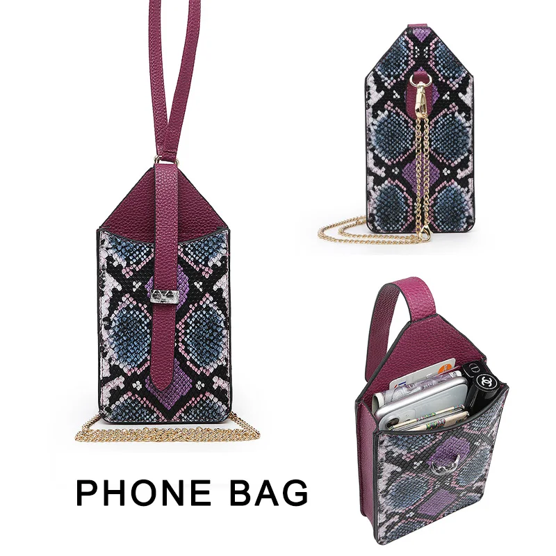 2021 Phone Bag Wallet Pouch Colorful Python Pattern Leather Shoulder Bag Wrist Handle Pouch Phone Bag
2021 Phone Bag Wallet Pouch Colorful Python Pattern Leather Shoulder Bag Wrist Handle Pouch Phone Bag