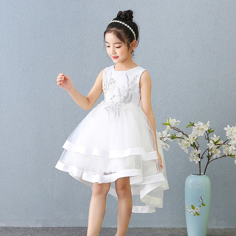 

Good Quality Newborn Kids Baby Girls Flower Party Pageant Princess Sleeveless Hanging Neck Gown Tutu Clothes Girl Dress