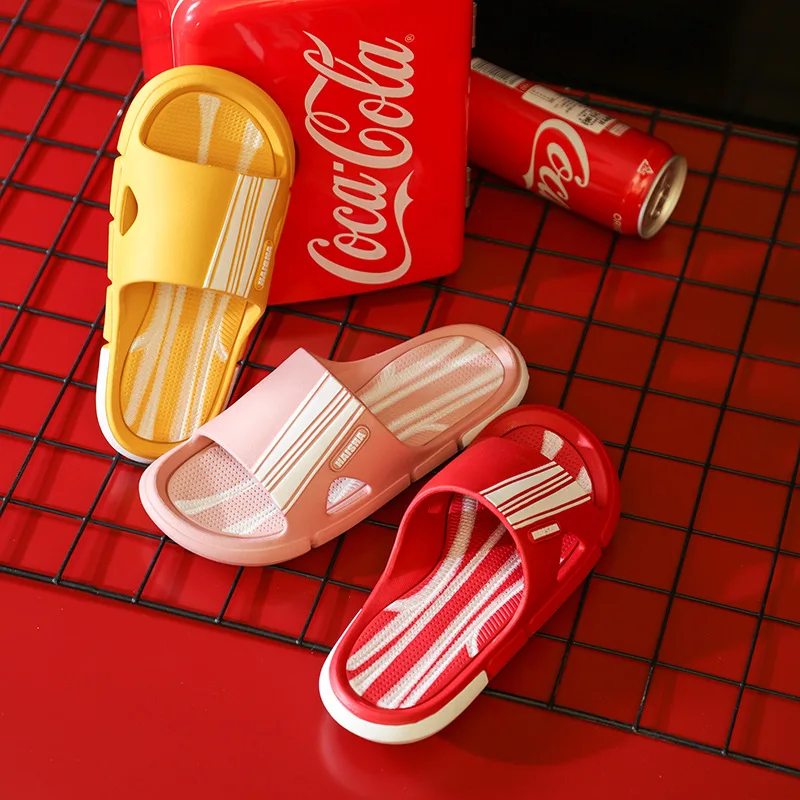 Fahion Casual Indoor House Slides Red Coke Cola Non-slip Striped Bathroom Bedroom Slippers Women Men
Fahion Casual Indoor House Slides Red Coke Cola Non-slip Striped Bathroom Bedroom Slippers Women Men