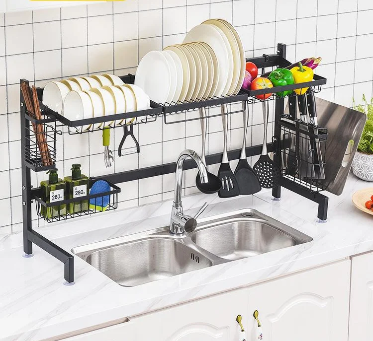 Over The Sink Kitchen Drainer Countertop Stainless Steel Black Pantry Organizers Dish Drying Rack, Silver
Over The Sink Kitchen Drainer Countertop Stainless Steel Black Pantry Organizers Dish Drying Rack, Silver