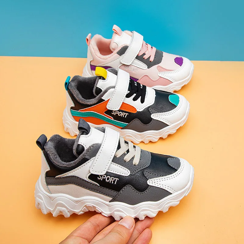 Velvet Kids Waterproof Cotton Shoes Winter Leather Stitched Sports Boys Girls Unisex Primary School Students Korean Style Warm
Velvet Kids Waterproof Cotton Shoes Winter Leather Stitched Sports Boys Girls Unisex Primary School Students Korean Style Warm