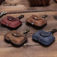 

contact's dropship wholesale crazy horse leather airpods pro earphone case iphone wireless bluetooth headphone protective cover