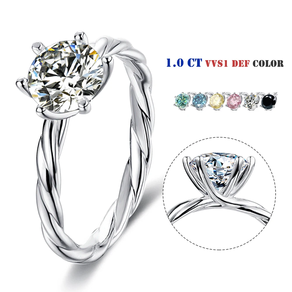 Abiding 1Ct Mosanite Diamond Ring Women Sterling Silver 925 Ring Six Prong Round Mosanite Curved Ring
Abiding 1Ct Mosanite Diamond Ring Women Sterling Silver 925 Ring Six Prong Round Mosanite Curved Ring