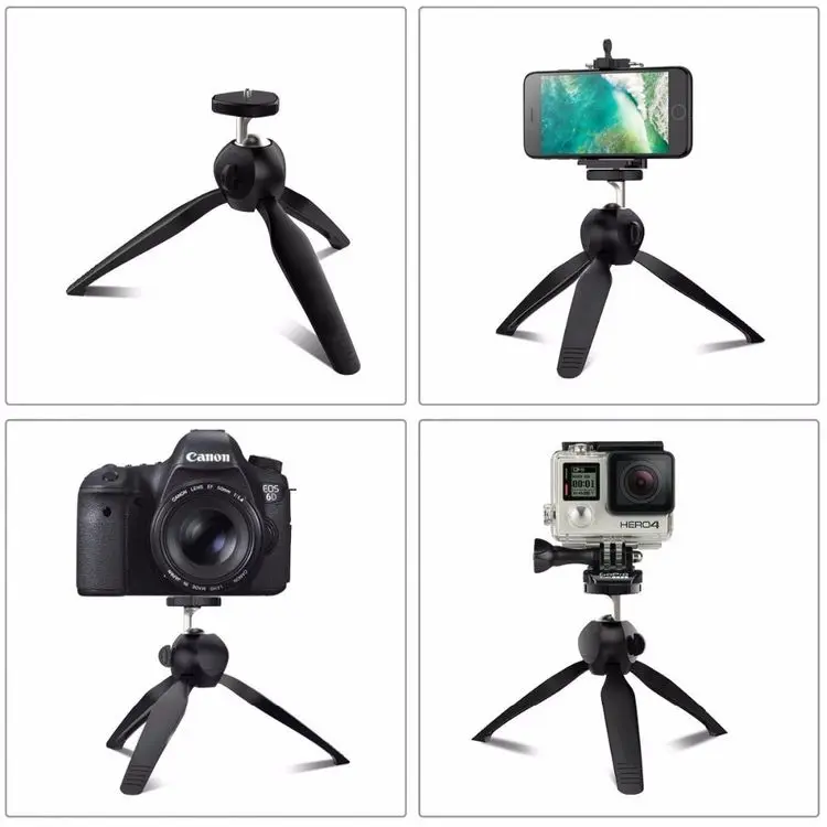 Yunteng YT-228 Mini Lightweight Tripod Stand With Phone Holder Clip and Ball Head for Smartphone Digital DSLR Camera