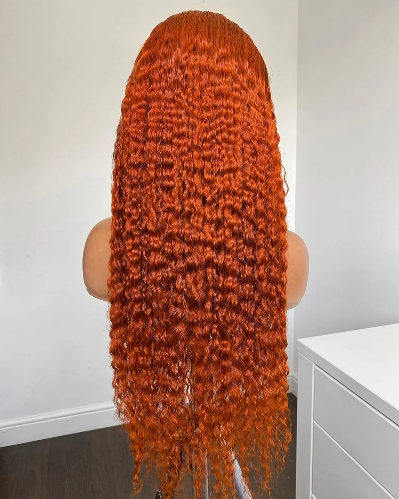 Addictive Mongolian Human Hair wig Transparent Lace Frontal Wig Virgin Deep Wave Hair Curly T-part Orange Ginger Lace Front Wig
Addictive Mongolian Human Hair wig Transparent Lace Frontal Wig Virgin Deep Wave Hair Curly T-part Orange Ginger Lace Front Wig