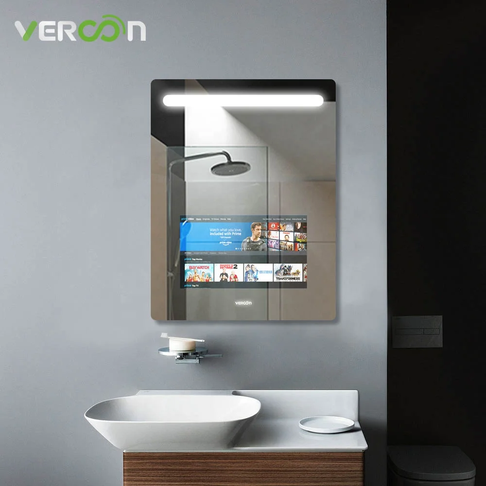 Vercon Best Selling Touch Screen Wifi Smart Mirror Rectangular Bathroom Android Smart Mirror for Home
Vercon Best Selling Touch Screen Wifi Smart Mirror Rectangular Bathroom Android Smart Mirror for Home