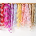 Multi color flower foulard georgette summer travel scarf 100% rayon scarf