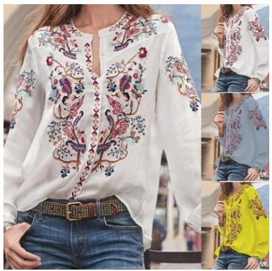 2021 new arrive Full Sleeve Shirts Tops Blouse Vintage Printed Floral Blouse Shirt Casual Leisure Blouse Tops Jumpers Coldker, Picture showed
2021 new arrive Full Sleeve Shirts Tops Blouse Vintage Printed Floral Blouse Shirt Casual Leisure Blouse Tops Jumpers Coldker, Picture showed