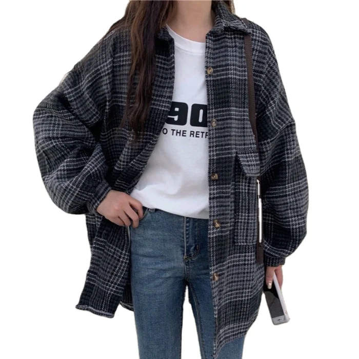 New arrival girl wool coat turn down wool jacket collar women's vintage silhouette plaid jackets
New arrival girl wool coat turn down wool jacket collar women's vintage silhouette plaid jackets