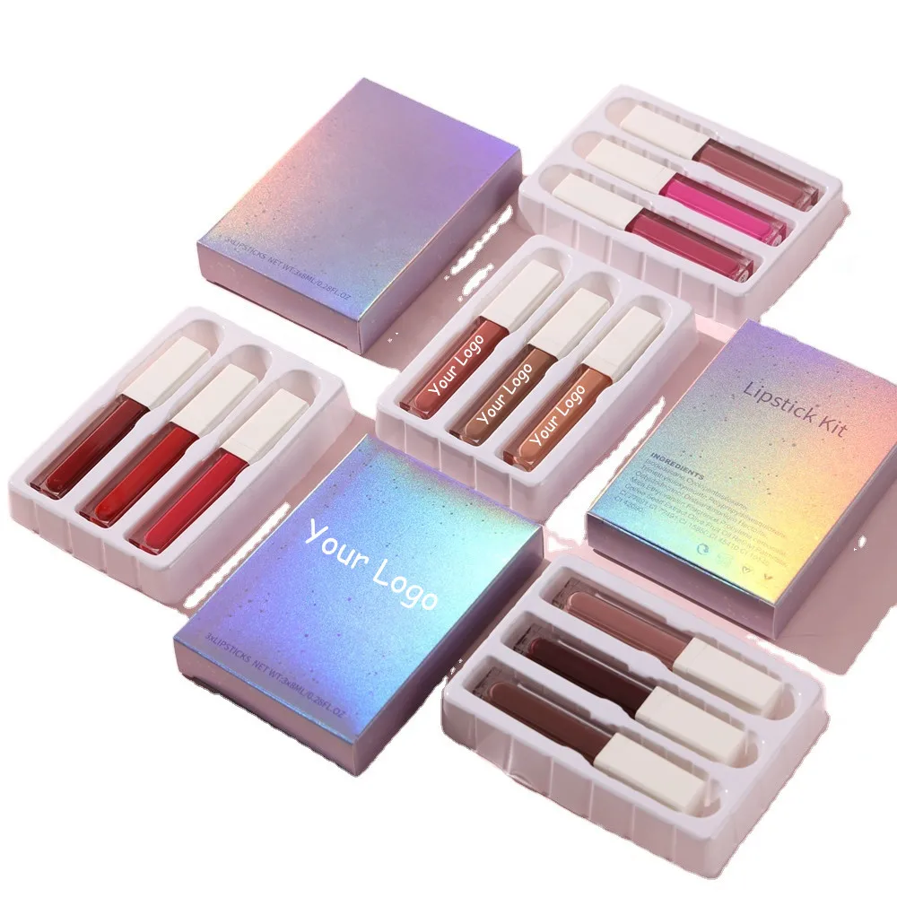 Customize Your Brand No Logo Waterproof Liquid Lip Stick 3pcs Set DIY Matte Lipstick Kit
Customize Your Brand No Logo Waterproof Liquid Lip Stick 3pcs Set DIY Matte Lipstick Kit