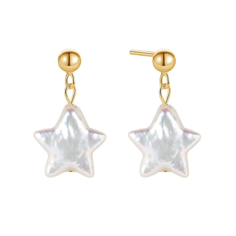 Nagosa New Design Pearl Jewelry 925 Sterling Silver Stud Earrings with Freshwater Pearl Gold Plated Star Shape Pearl Earrings
Nagosa New Design Pearl Jewelry 925 Sterling Silver Stud Earrings with Freshwater Pearl Gold Plated Star Shape Pearl Earrings
