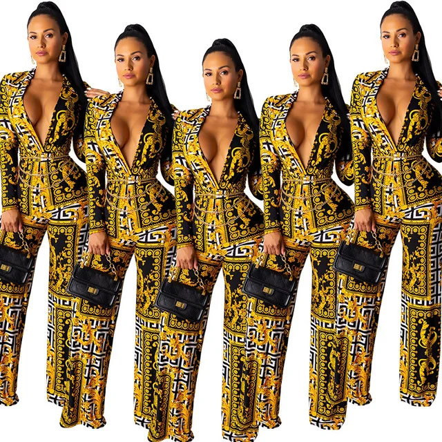 2021 printing Romper Jumpsuits Easy leisure pantalettes plus-size Jumpsuit women's clothes autumn Sexy shirt jumpsuit
2021 printing Romper Jumpsuits Easy leisure pantalettes plus-size Jumpsuit women's clothes autumn Sexy shirt jumpsuit