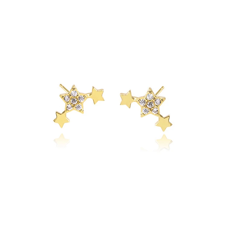 Fashionable diamond zircon women's star earrings female super flash star gold stud earrings 2021 trend, Picture shows
Fashionable diamond zircon women's star earrings female super flash star gold stud earrings 2021 trend, Picture shows