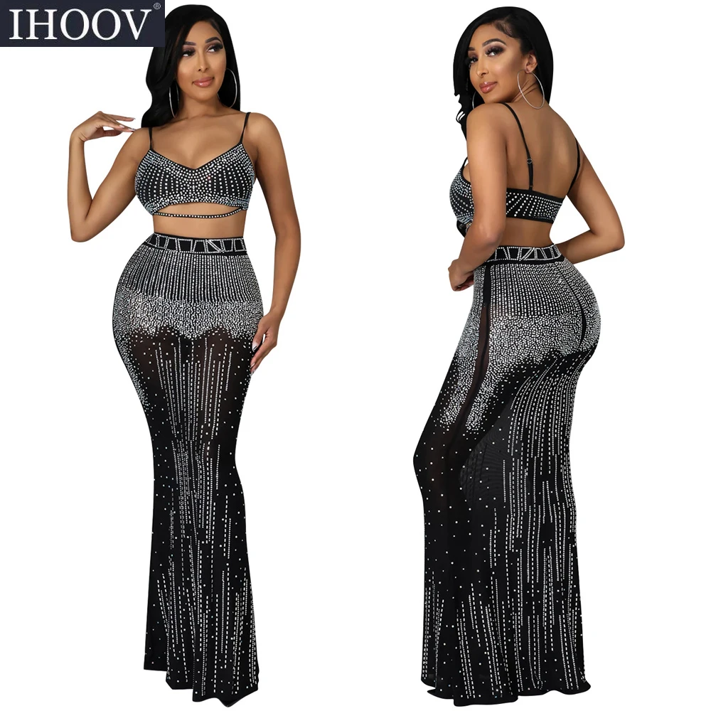 IHOOV Beaded Prom party wear evening dresses Elegant Hot Rhinestone Sexy Tube Top 2 Piece Skirt Set For Women, Black
IHOOV Beaded Prom party wear evening dresses Elegant Hot Rhinestone Sexy Tube Top 2 Piece Skirt Set For Women, Black