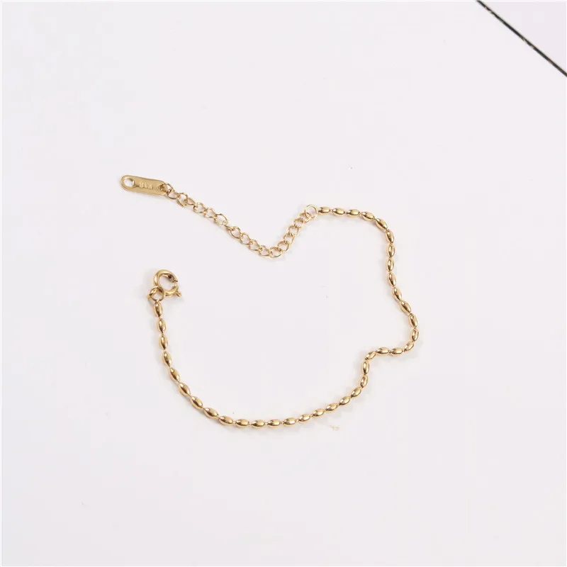 Bracelet Stainless steel plating 18K gold wholesale Oval Bead Chain Exquisite Gift Party
Bracelet Stainless steel plating 18K gold wholesale Oval Bead Chain Exquisite Gift Party