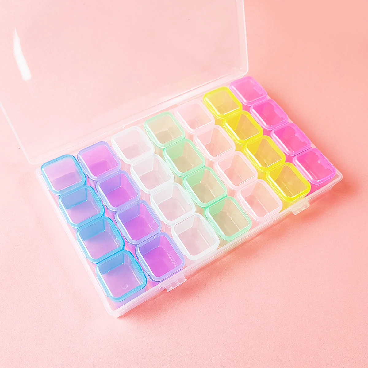 Nail Toolbox Storage Box Multicolor Jewelry Beads Nail Sequins Mirror powderDiamond Round Jar Separate box with 28 Spaces
Nail Toolbox Storage Box Multicolor Jewelry Beads Nail Sequins Mirror powderDiamond Round Jar Separate box with 28 Spaces