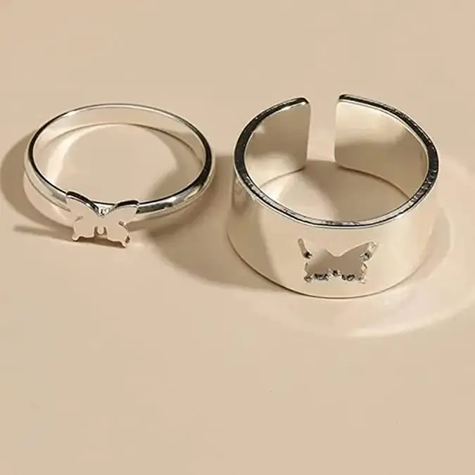 New Adjustable Open Butterfly Rings Gold Plated Wedding Engagement Bands Rings Butterfly Rings Sets for Couples
New Adjustable Open Butterfly Rings Gold Plated Wedding Engagement Bands Rings Butterfly Rings Sets for Couples