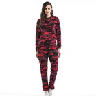Fashion Long Sleeve Women Sweatshirt Pants Set Camouflage Fleece Hoodie Two-piece Sweat Suits for Women Streetwear