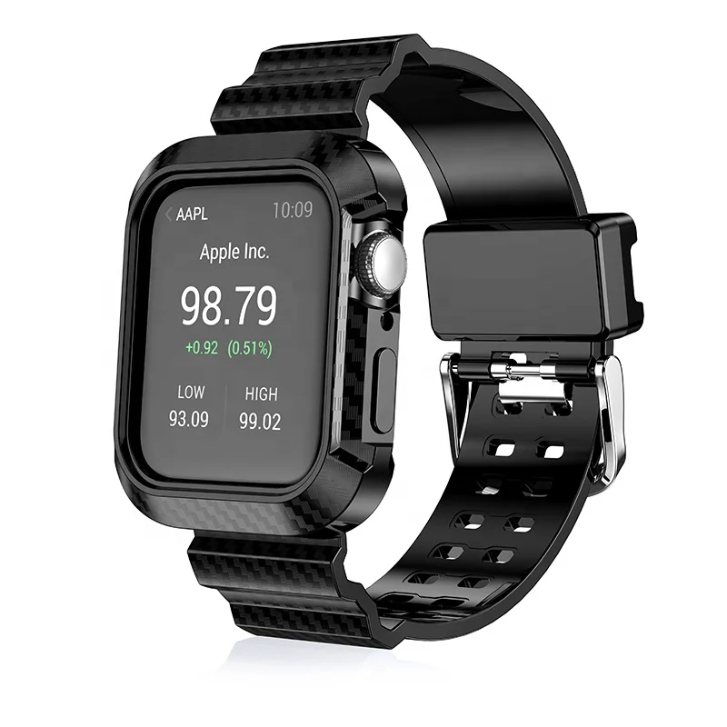 Waterproof Rugged Carbon Fiber Case With Watch Band For Apple Watch Series 6 5 Protective Case With Band Strap
Waterproof Rugged Carbon Fiber Case With Watch Band For Apple Watch Series 6 5 Protective Case With Band Strap