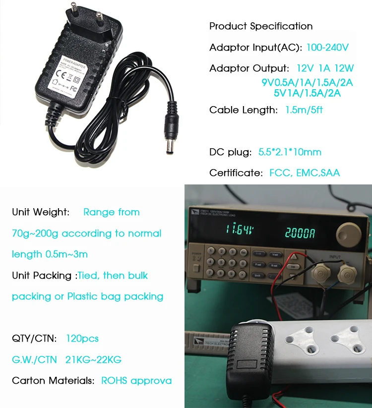 Usb Charger Travel Switching 12V Wall for Router for Phone Wholesale Universal Power Adapter