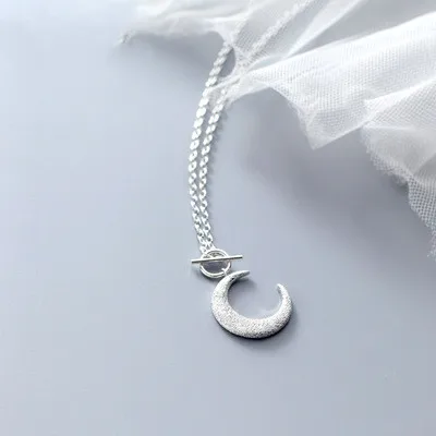 Newest Fashion S925 Sterling Silver Matte Moon Necklace Simple Star Moon Pendant Necklace For Women Girls
Newest Fashion S925 Sterling Silver Matte Moon Necklace Simple Star Moon Pendant Necklace For Women Girls