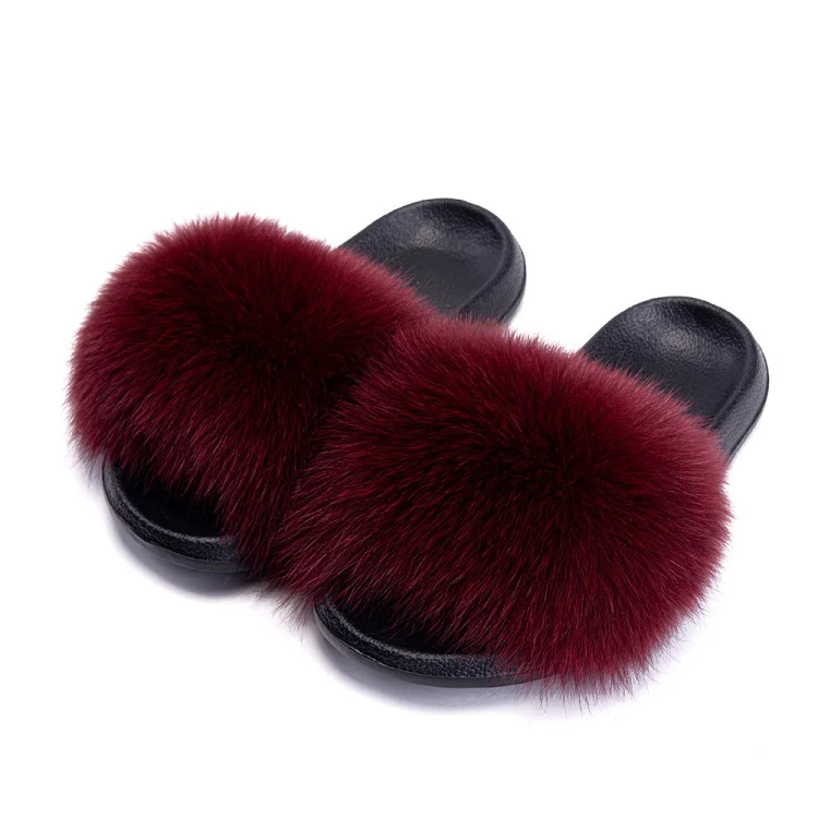 Cheap Wholesale Indoor Slipper Comfortable Custom Sandals Cruelty Free Black Fox Fur Slides, Multi color single color
Cheap Wholesale Indoor Slipper Comfortable Custom Sandals Cruelty Free Black Fox Fur Slides, Multi color single color