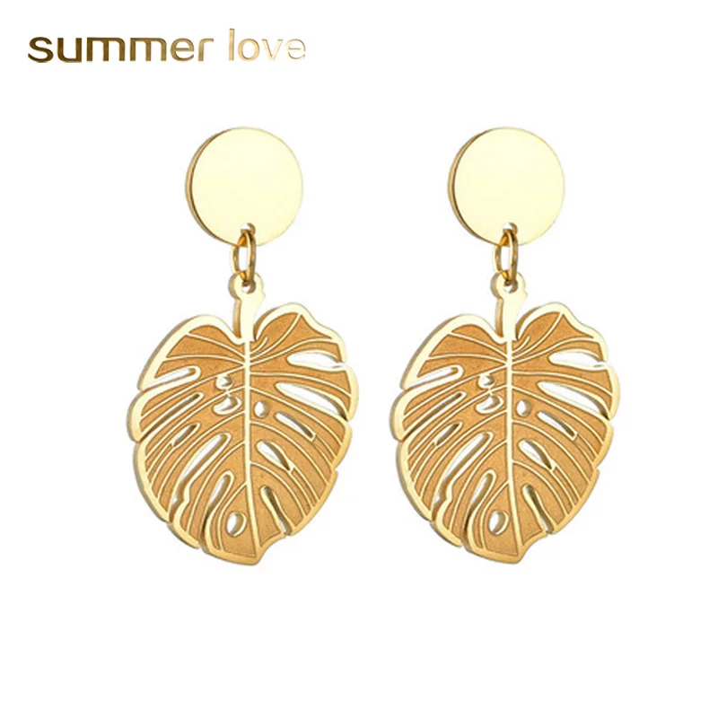 Vintage 18K Gold Popular Style Leaf Shape Design Women Stainless Steel Drop Earring Jewelry
Vintage 18K Gold Popular Style Leaf Shape Design Women Stainless Steel Drop Earring Jewelry