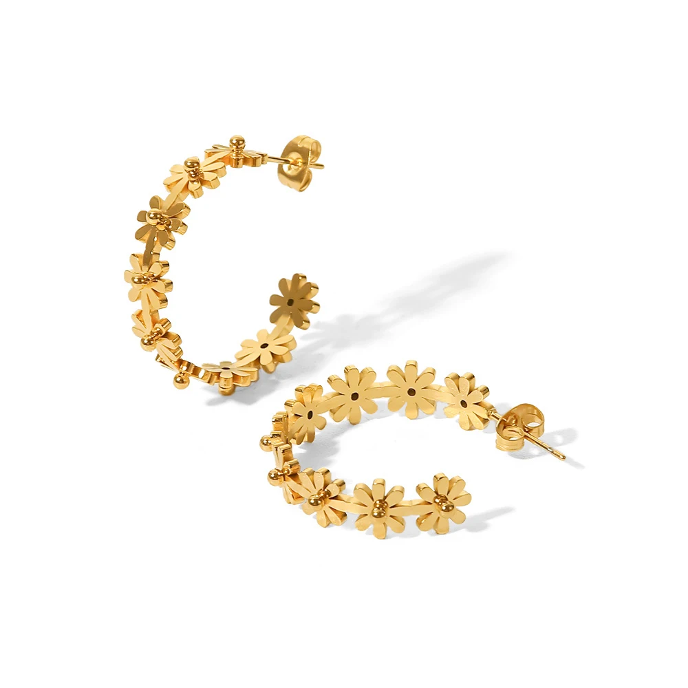New Arrival Gold Silver Plated Mini Flower CC Hoop Earring Simple C Shaped Hoop Earring for Women
New Arrival Gold Silver Plated Mini Flower CC Hoop Earring Simple C Shaped Hoop Earring for Women