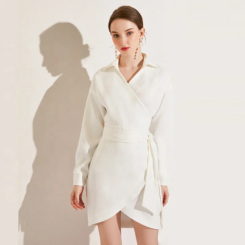 Women's Casual Clothing V-neck Belt Blazers Dress Long Sleeve Shirt Office Dresses for Ladies, Customized color
Women's Casual Clothing V-neck Belt Blazers Dress Long Sleeve Shirt Office Dresses for Ladies, Customized color