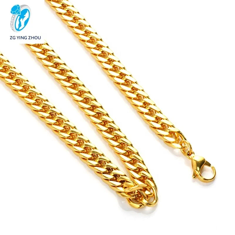 Luxury gold plating stainless steel mens cuban link necklace for cheap sale, Custom color
Luxury gold plating stainless steel mens cuban link necklace for cheap sale, Custom color