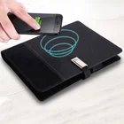 A5 Custom Leather Smart Wireless Charger Planner Diary Notebook With Powerbank and USB