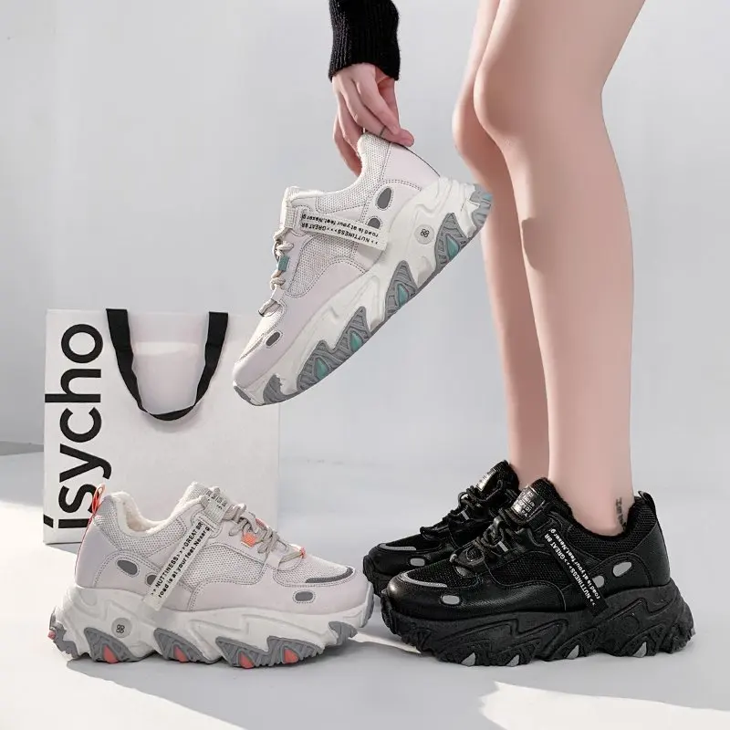 Women's Lac-up Sneakers Chunky Female Fur Sneakers For Woman Platform Sport Running Shoes 2020 Fashion Autumn Winter Warm Shoes
Women's Lac-up Sneakers Chunky Female Fur Sneakers For Woman Platform Sport Running Shoes 2020 Fashion Autumn Winter Warm Shoes