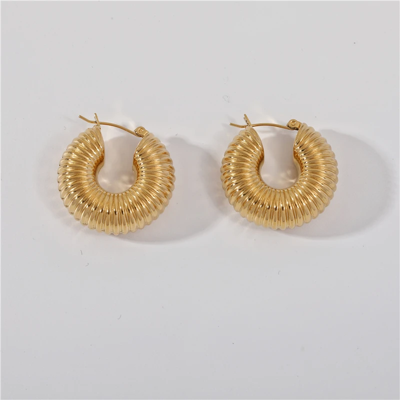 JOOLIM High Quality 18K Gold Plated Snail Hollow Hoop Earrings for Women Stainless Steel Chunky Earrings Wholesale
JOOLIM High Quality 18K Gold Plated Snail Hollow Hoop Earrings for Women Stainless Steel Chunky Earrings Wholesale