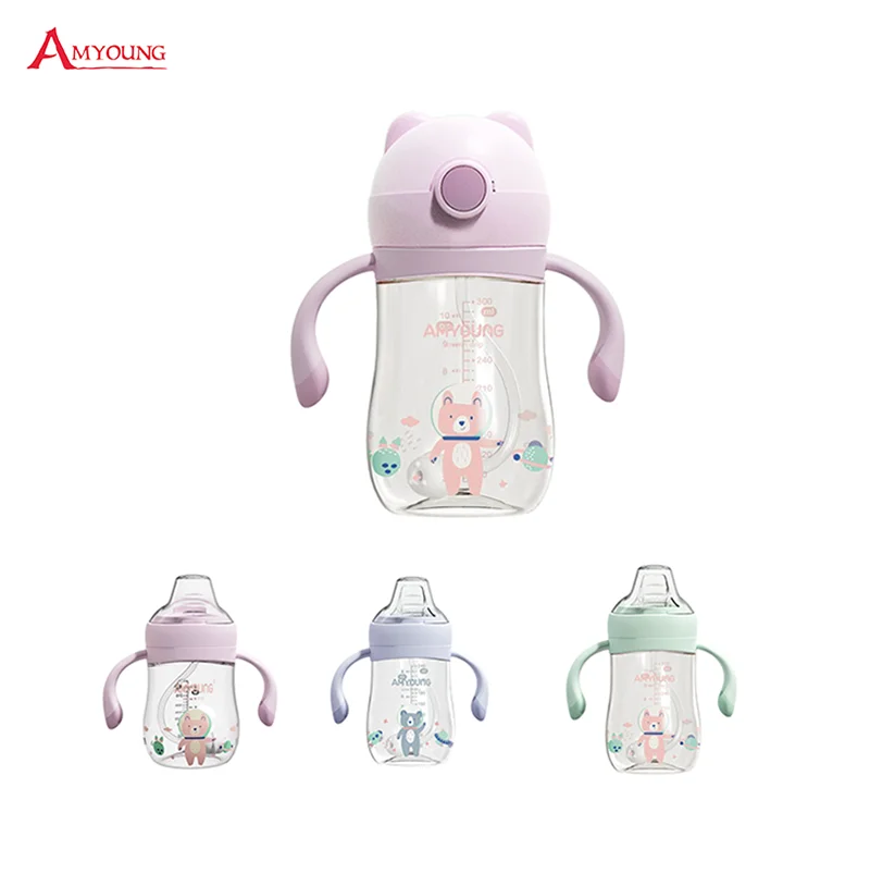 300ML eco friendly crystal plastic water bottles custom feeding kids baby milk water bottle with strap, Customized color
300ML eco friendly crystal plastic water bottles custom feeding kids baby milk water bottle with strap, Customized color