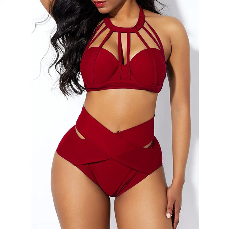 Manufacturer Cutout Cross Custom Swimsuit Two Pieces Halter Solid Swimming Costume Girls Sexy Plus Size Swimwear
Manufacturer Cutout Cross Custom Swimsuit Two Pieces Halter Solid Swimming Costume Girls Sexy Plus Size Swimwear