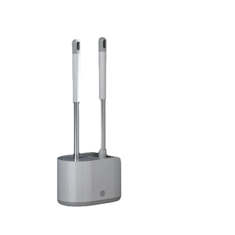 White And Black Eco-Friendly Home Bathroom Cleaning Plastic Toilet Brush And Holder Set 
White And Black Eco-Friendly Home Bathroom Cleaning Plastic Toilet Brush And Holder Set