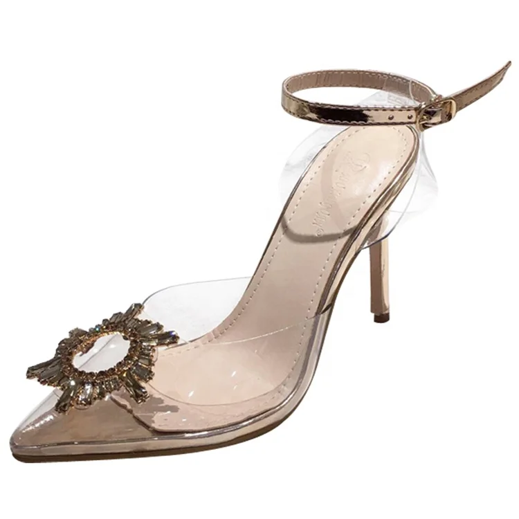 Women Clear PVC Sandals High Kitten Heels Summer Pumps Working Party Dress Crystal Flower Ankle Strap Lady Shoes, Gold silver
Women Clear PVC Sandals High Kitten Heels Summer Pumps Working Party Dress Crystal Flower Ankle Strap Lady Shoes, Gold silver