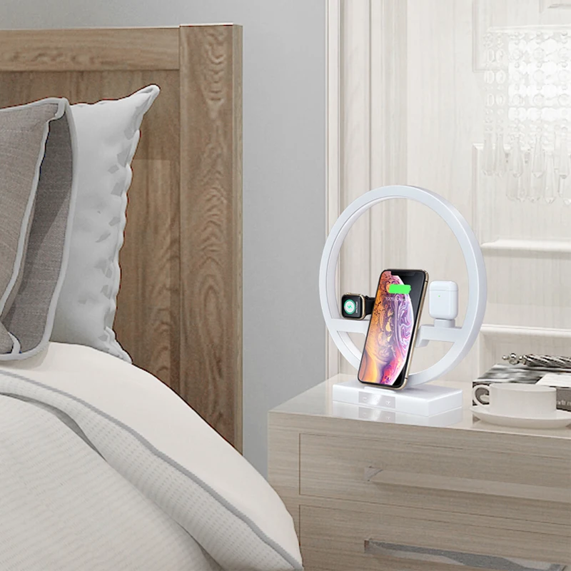 2021 3in1 wireless charger phone holder with wireless charger night light wireless charger bedside lamp, Black white
2021 3in1 wireless charger phone holder with wireless charger night light wireless charger bedside lamp, Black white