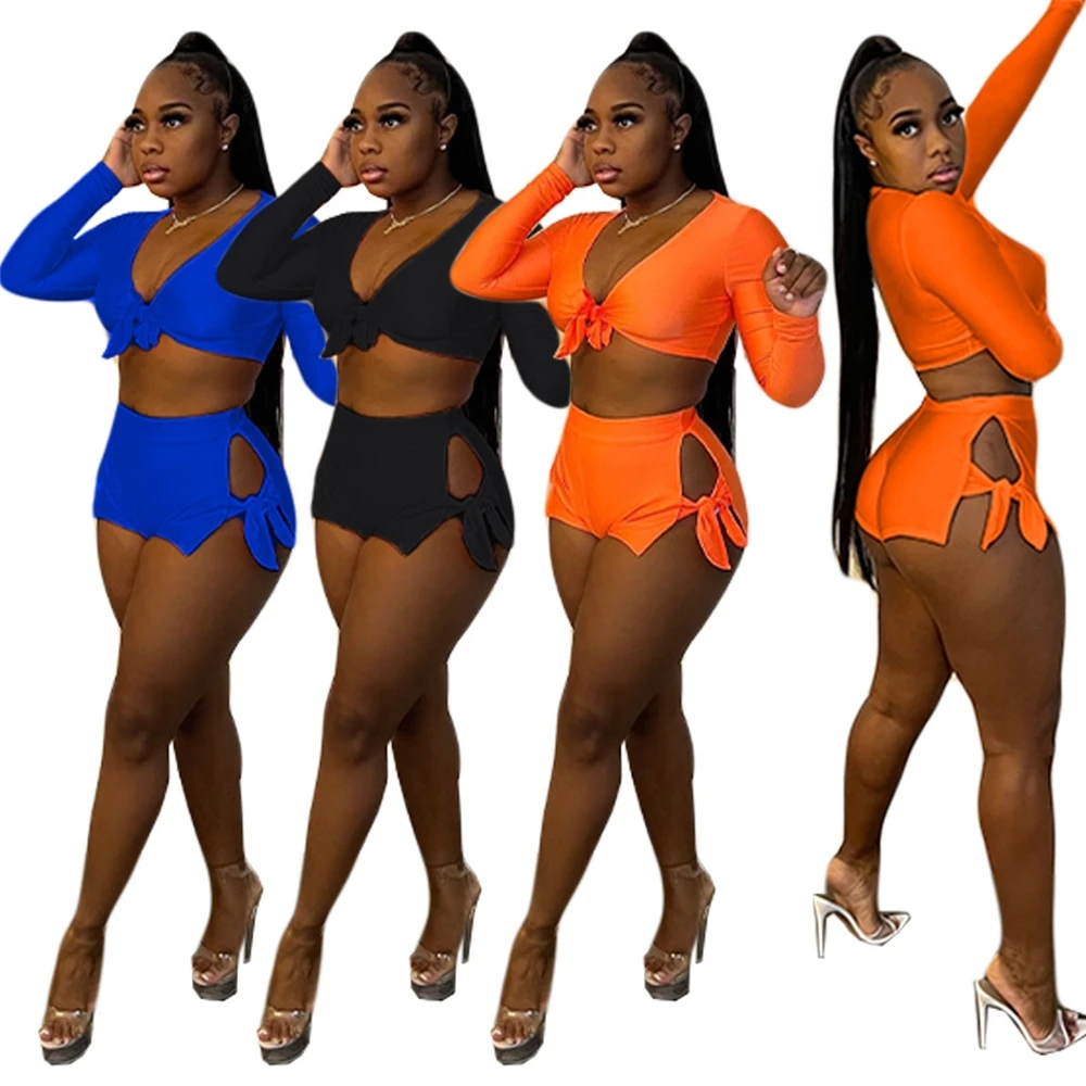 OJW062557 2022 Summer Women Hollow Out Cloth Lady 2 Pant Set Fashion Long Sleeve Crop Top V Neck Shirt Sexy Two Piece Short Sets
OJW062557 2022 Summer Women Hollow Out Cloth Lady 2 Pant Set Fashion Long Sleeve Crop Top V Neck Shirt Sexy Two Piece Short Sets