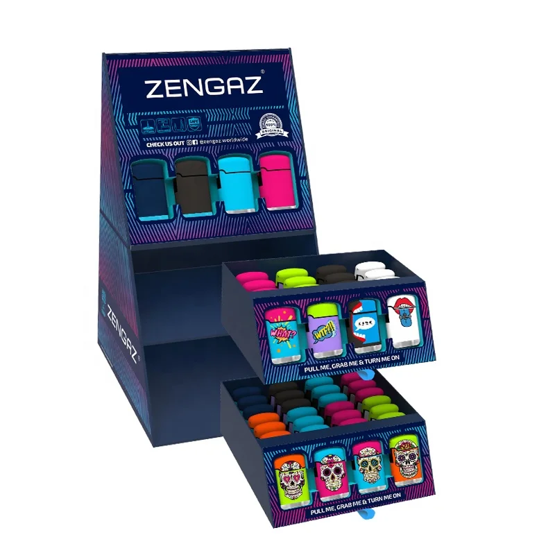 ZENGAZ Fanny Cubes Box Design Creative Jet Flame Lighter with Storage Display Rack Stand
ZENGAZ Fanny Cubes Box Design Creative Jet Flame Lighter with Storage Display Rack Stand