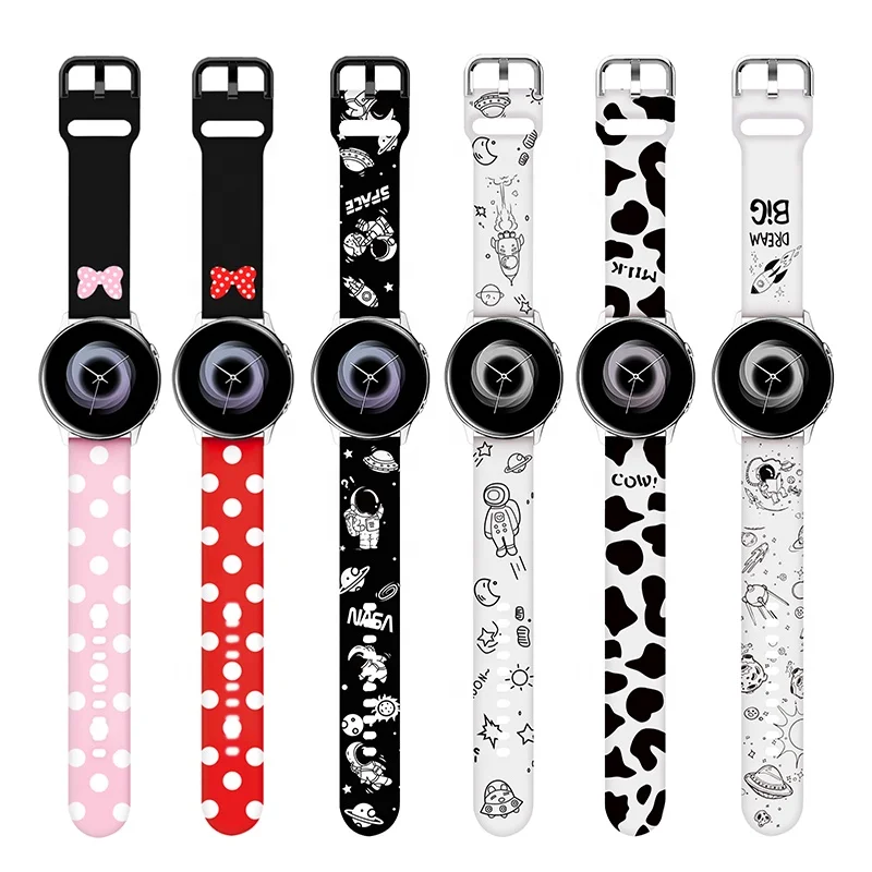 For Galaxy Watch 20 22mm printing Wristband Strap Replacement Soft Silicone Band Cartoon silicone strap
For Galaxy Watch 20 22mm printing Wristband Strap Replacement Soft Silicone Band Cartoon silicone strap