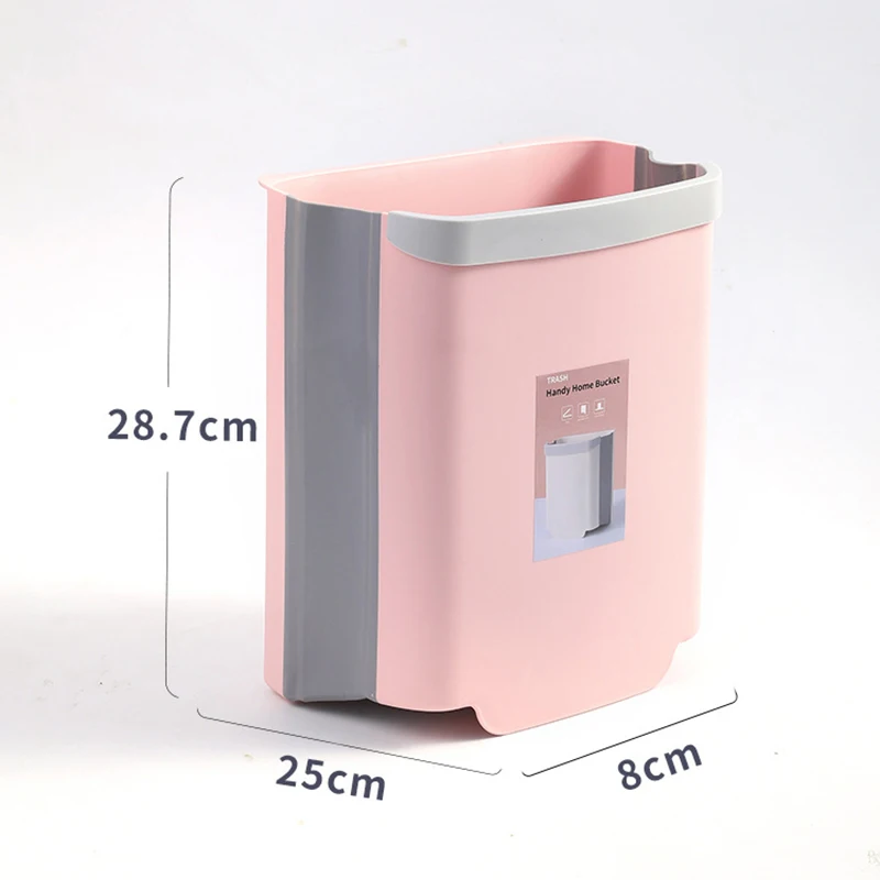 Kitchen trash bin household folding trash can wall hanging classified, Pink ,white,brown
Kitchen trash bin household folding trash can wall hanging classified, Pink ,white,brown