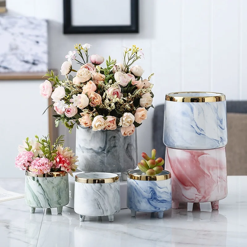 Nordic Modern Decorative Marble Ceramic Flower Planter Plant Pots for garden indoor pots, 4colors
Nordic Modern Decorative Marble Ceramic Flower Planter Plant Pots for garden indoor pots, 4colors